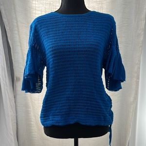 Free people blue knit top